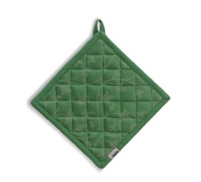 KELA Podložka pod hrniec Cora 100% bavlna svetlo zelená/zelený vzor 20,0x20,0cm