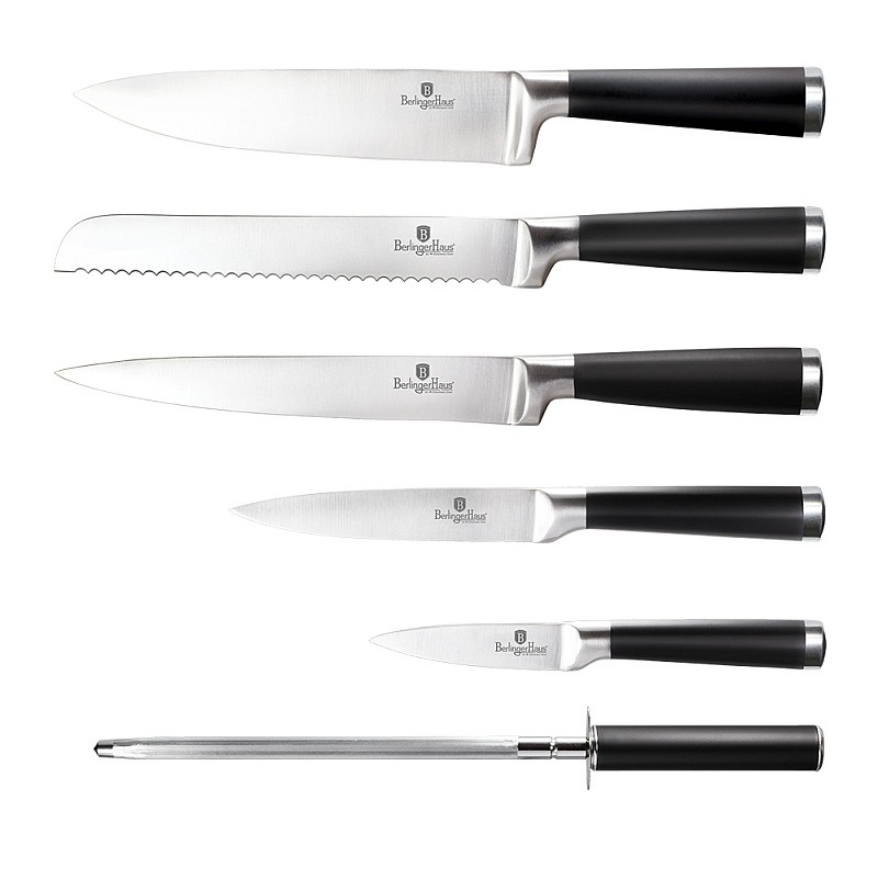 BERLINGERHAUS Sada nožov v stojane 7 ks Royal Black Collection