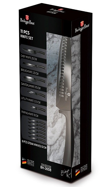 BERLINGERHAUS Sada nožov s nepriľnavým povrchom 11 ks Royal Black Collection
