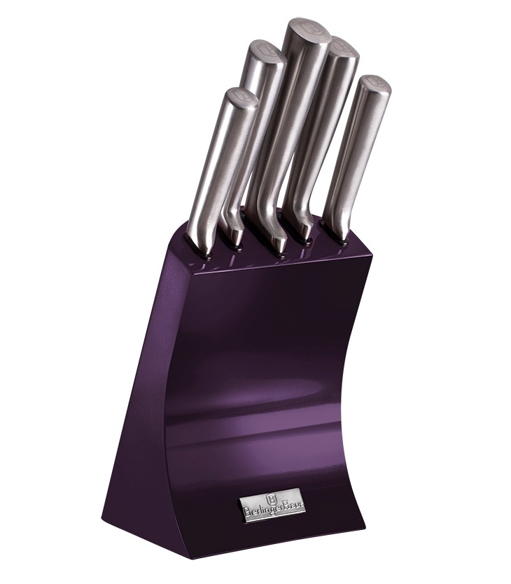 Súprava nožov v stojane 6 ks nerez Royal Purple Metallic Line