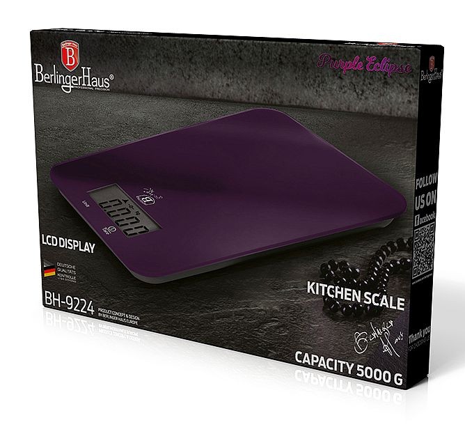BERLINGERHAUS Váha kuchynská digitálne 5 kg Purple Metallic Line
