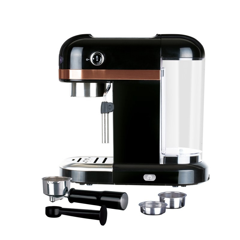 Pákový kávovar na espresso s LED displejom Black Rose Collection