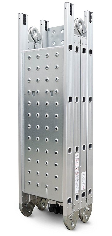 G21 Hliníkové štafle GA-SZ-4x4-4,6 m multifunkčné + podlaha