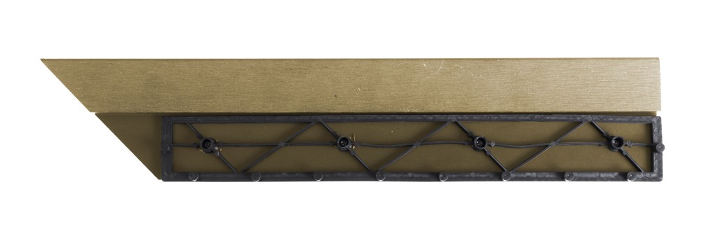 Prechodová lišta G21 Cumaru pre WPC dlaždice, 38,5 x 7,5 cm rohová (ľavá)