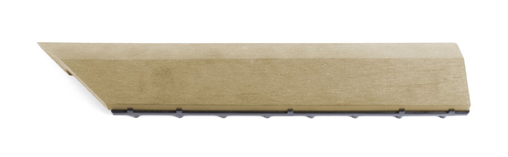 Prechodová lišta G21 Cumaru pre WPC dlaždice, 38,5 x 7,5 cm rohová (pravá)