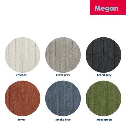 Kúpeľňová predložka Megan 100% bavlna machovo zelená 65,0x55,0x1,6cm