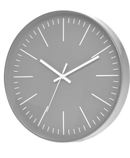 Nástenné hodiny 30 cm šedé