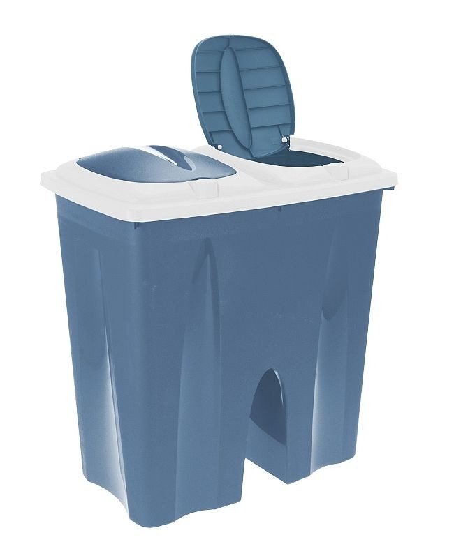 EXCELLENT Odpadkový kôš na triedený odpad 2 x 25 l modrá