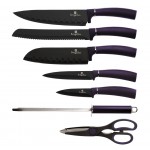 Sada nožov v stojane 8 ks Purple Metallic Line