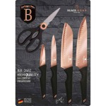 BERLINGERHAUS Sada nožov s nepriľnavým povrchom 5 ks Black Rose Collection