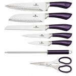 BERLINGERHAUS Sada nožov v stojane nerez 8 ks Purple Metallic Line