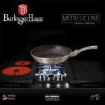 BERLINGERHAUS Sada panvíc s mramorovým povrchom 3 ks 20 cm / 24 cm / gril 28 Carbon Metallic Touch Line