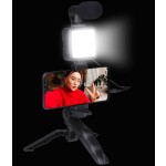 Selfie štúdio s osvetlením a tripod