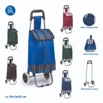 EDCO Nákupná taška na kolieskach modrá so svetlým poklopom