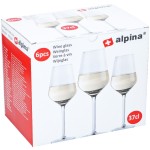 ALPINA Poháre na víno 370 ml sada 6 ks