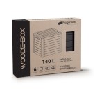 Záhradný box Prosperplast WOODEBOX antracit 140L