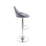 Barová stolička G21 Aletra koženková, prešívaná grey