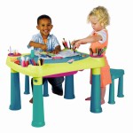 Detský stolík Keter Creative Play Table s dvoma stoličkami tyrkysový / zelený
