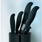 KELA Sada kuchynských nožov 5 ks v stojane ACIDA čierna