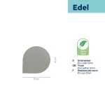 Podtácek EDEL PU koža sada 4ks svetlo šedá 10,0x10,0x0,17cm