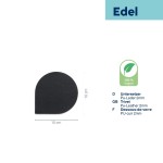 Podtácek EDEL PU koža sada 4ks svetlo čierna 10,0x10,0x0,17cm
