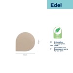 Podtácek EDEL PU koža sada 4ks svetlo béžová 10,0x10,0x0,17cm