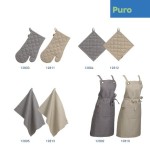 Chňapka rukavice do rúry Puro 55% bavlna / 45% ľan šedá 31,0 x18, 0cm