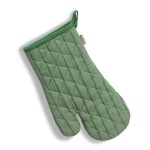 KELA Chňapka rukavice do rúry Cora 100% bavlna svetlo zelené / zelené pruhy 31,0x18,0cm