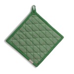 KELA Podložka pod hrniec Cora 100% bavlna svetlo zelené / zelené pruhy 20,0x20,0cm