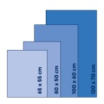 Kúpeľňová predložka Maja 100% polyester mrazovo modrá 100,0x60,0x1,5cm