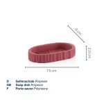 KELA Miska na mydlo Merida polyresin malinová červená 15,0x9,0x2,5cm