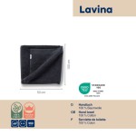 Osuška LAVINIA 100% bavlna čierna 50,0x100,0cm