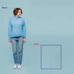 KELA Kúpeľňová predložka Megan 100% bavlna dymovo modrá 65,0x55,0x1,6cm
