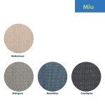 Kúpeľňová predložka Miu zmes bavlna/polyester dymovo modrá 65,0x55,0x1,0cm