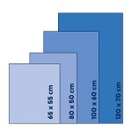 KELA Kúpeľňová predložka Miu zmes bavlna/polyester dymovo modrá 80,0x50,0x1,0cm