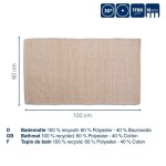 Kúpeľňová predložka Miu zmes bavlna/polyester granitovo šedá 100,0x60,0x1,0cm