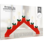 Vianočné dekorácie LED svietnik 7 sviečok červená