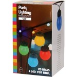 PROGARDEN Svetelná reťaz LED PARTY 20 žiaroviek farebné