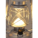 PROGARDEN Lampáš s LED žiarovkou 24 cm strieborná