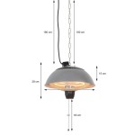 PROGARDEN Ohrevná vykurovacia lampa na zavesenie infražiarič 1500W