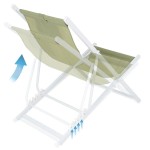 PROGARDEN Lehátko záhradné stoličky skladacia biela/zelená