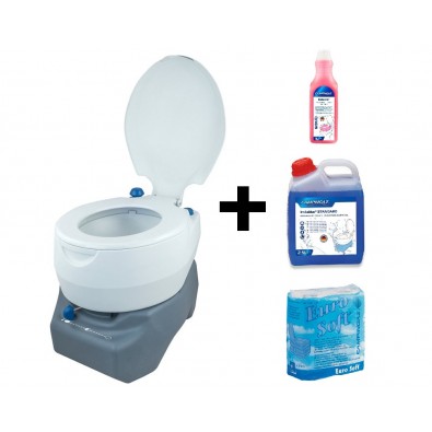 CAMPINGAZ Chemická toaleta Portable 20 L Combo + dezinfekcia a toaletný papier