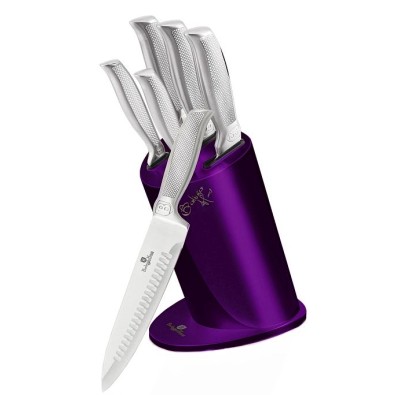 BERLINGERHAUS Sada nožov v stojane 6 ks Royal Purple Metallic Line Kikoza Collection