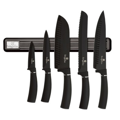 BERLINGERHAUS Sada nožov s magnetickým držiakom 6 ks Royal Black Collection