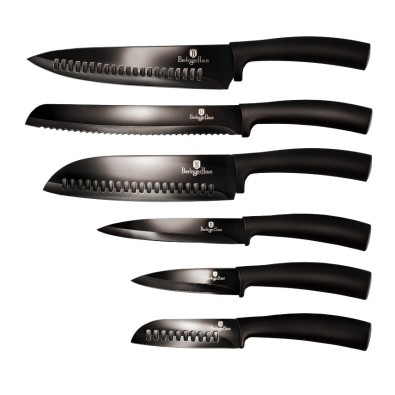 BERLINGERHAUS Súprava nožov s nepriľnavým povrchom 6 ks Shiny Black Collection