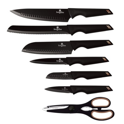 Súprava nožov s nepriľnavým povrchom 7 ks Black Rose Collection