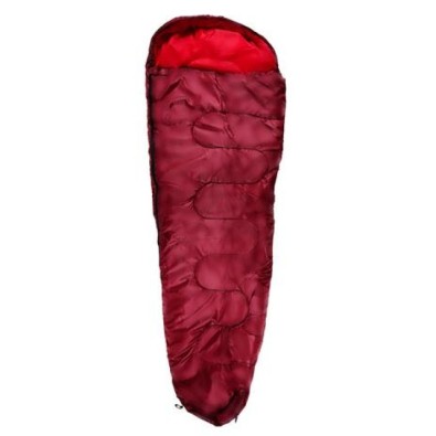 Spací vak múmie červený 80 x 210 cm