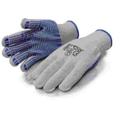 Pracovné rukavice XL polyesterové s PVC nopmi