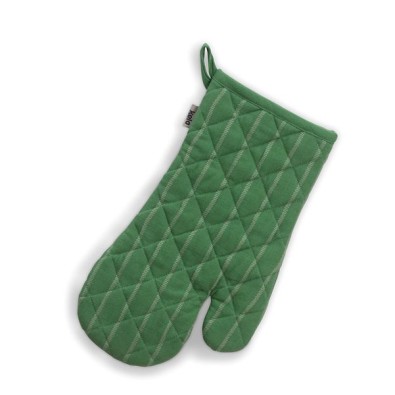 KELA Chňapka rukavice do rúry Cora 100% bavlna svetlo zelené / zelené pruhy 31,0x18,0cm