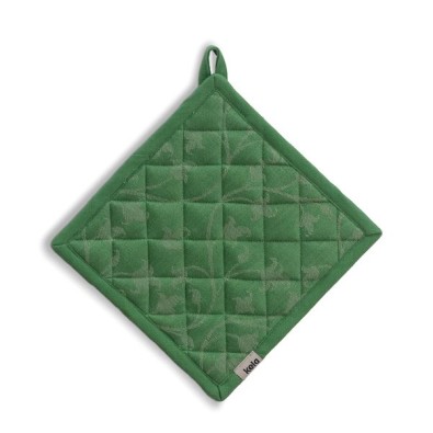 KELA Podložka pod hrniec Cora 100% bavlna svetlo zelená/zelený vzor 20,0x20,0cm